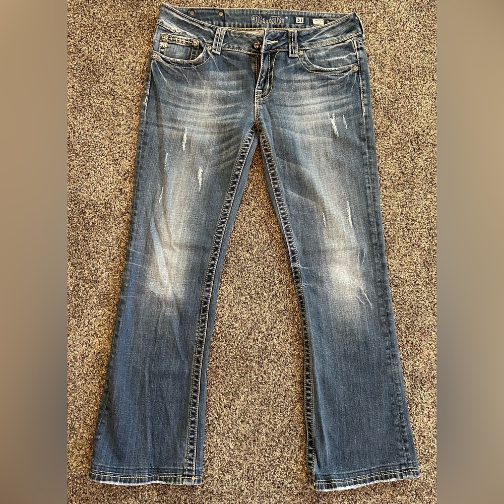 Women’s Miss Me Distressed Blue Jeans